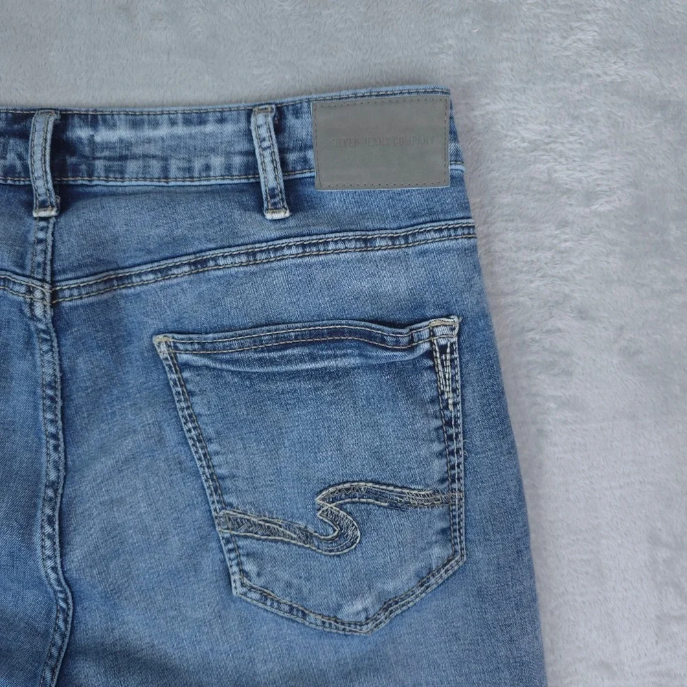 Silver Jeans Mens 36x30‎ Blue Grayson Easy Fit Straight Leg Stretch Denim